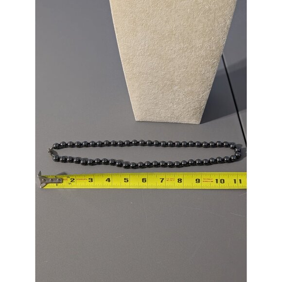 Hematite Beaded Necklace With Ornate Clasp - Picture 5 of 5